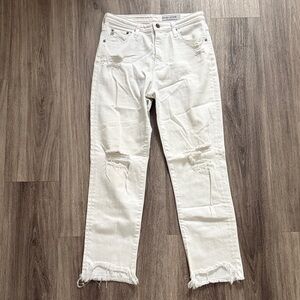 AG Adriano Goldschmied Distressed Jeans 28R vintage High Waisted Tapered Leg